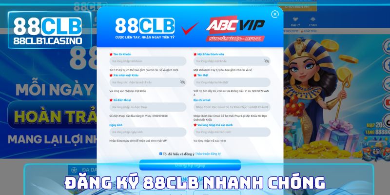 Đăng ký 88CLB nhanh chóng 3 bước